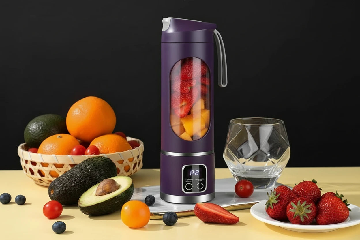 Batidora Portátil USB 450ml – Licuadora de 12 Cuchillas para Smoothies, Batidos y Zumos
