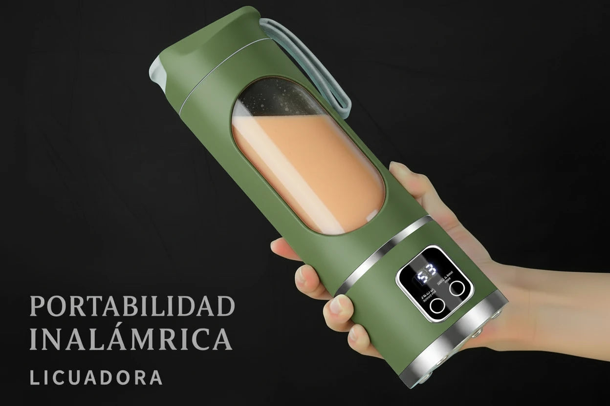 Batidora Portátil USB 450ml – Licuadora de 12 Cuchillas para Smoothies, Batidos y Zumos